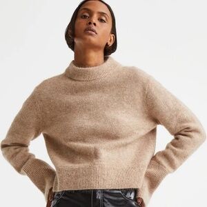 H&M Mohair-Blend Sweater Beige Size S